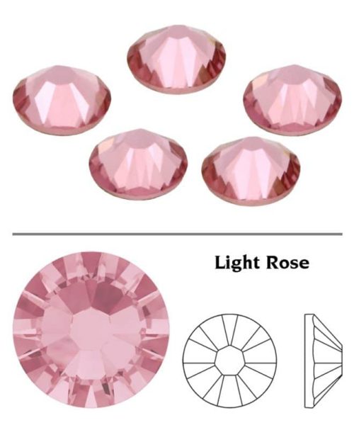 SW Crystal Rhinestones Light Rose (223) SS3