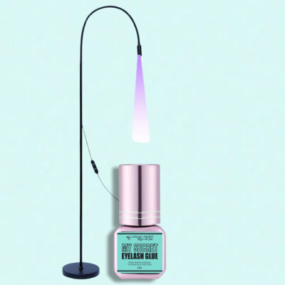 UV LED Lámpa Állítható Fényerővel Szempillaragasztóhoz + My Secret UV/LED Clear Szempillaragasztó 3ml.
