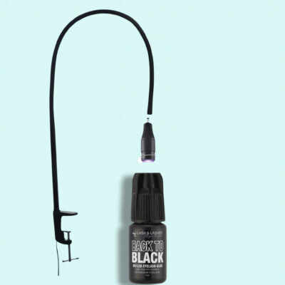 Asztali UV / LED Lámpa Állítható Fókusszal Szempillaragasztóhoz + Back-To Black