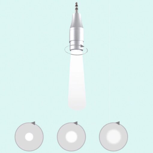 Cserélhető LED Lámpafej Állítható Fókuszú,  UV/LED és LED pillás lámpákhoz – Ezüst