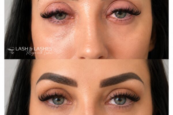 Eester Lash Eye Care szérum előtt és után